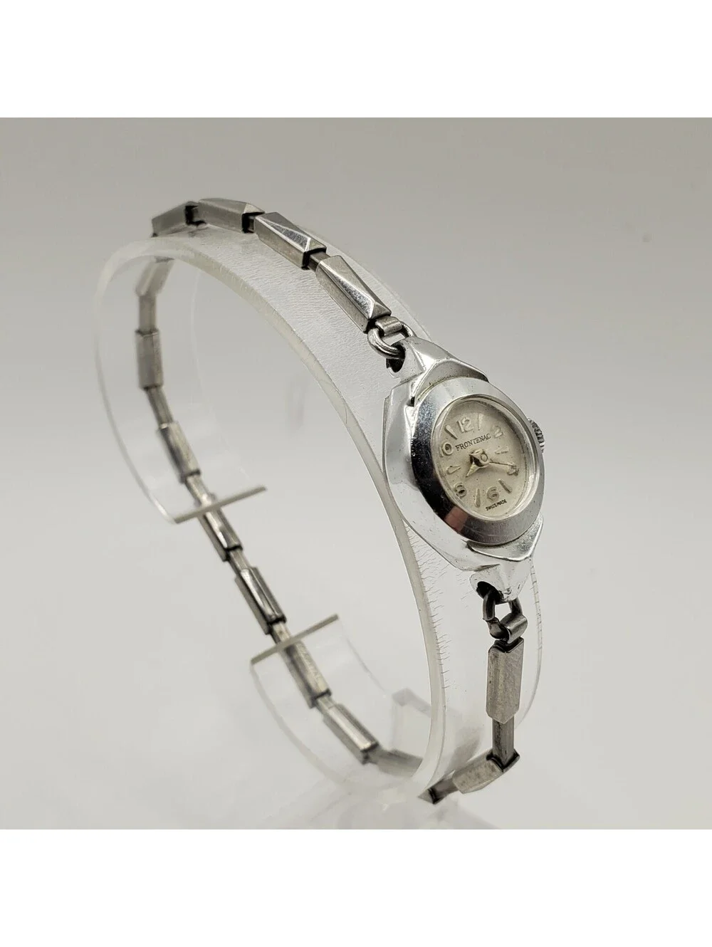 Vintage Frontenac Mechanical Womens Watch  Silver Tone For Parts Or Repair